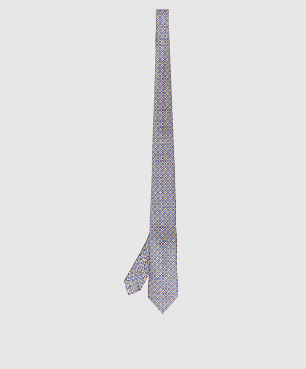 Stefano Ricci Дитячий шовковий набір з краватки та хустки-паші в геометричним малюнком. YDX29003 зображення 3