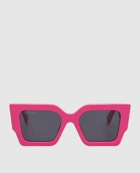 Off-White Рожеві сонцезахисні окуляри Catalina з логотипом OERI003C99PLA001