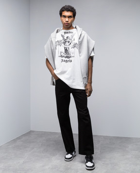 Palm Angels Чорні джинси з вишивкою PMYA040F23DEN002