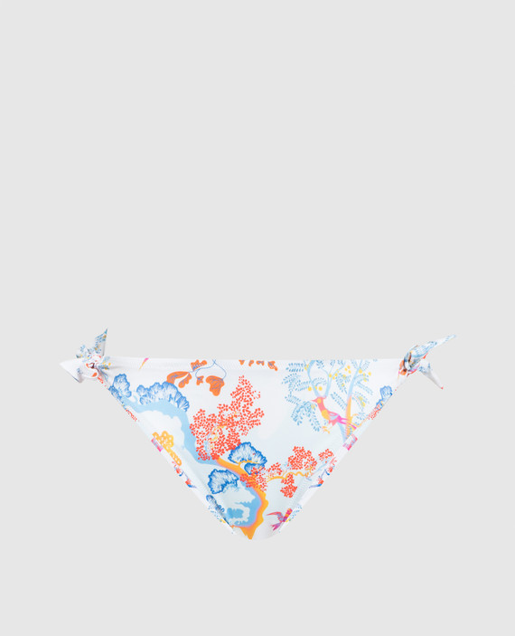 White panties from the Flamme swimsuit with a print