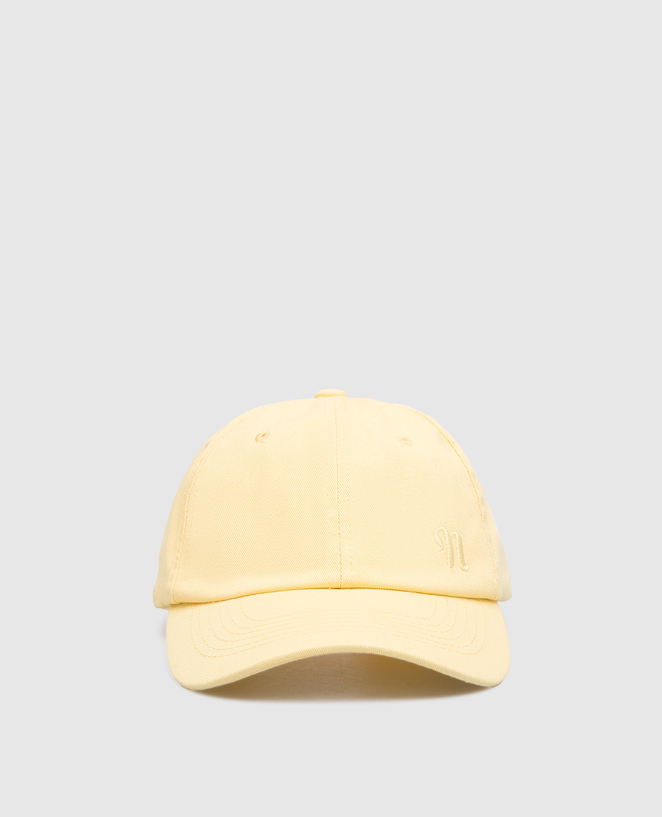 Желтая кепка Amoy с вышивкой логотипа