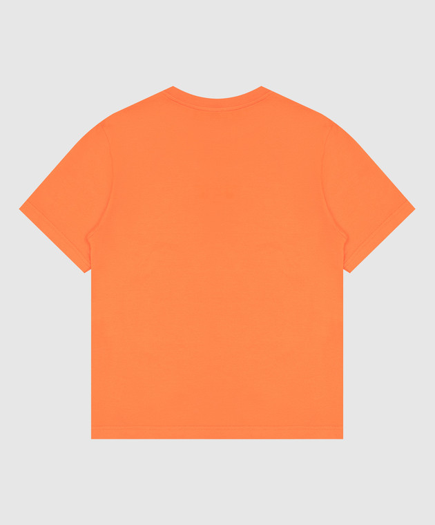 Dolce&Gabbana Children's orange t-shirt with logo print L4JTBLG7H3G814 изображение 2