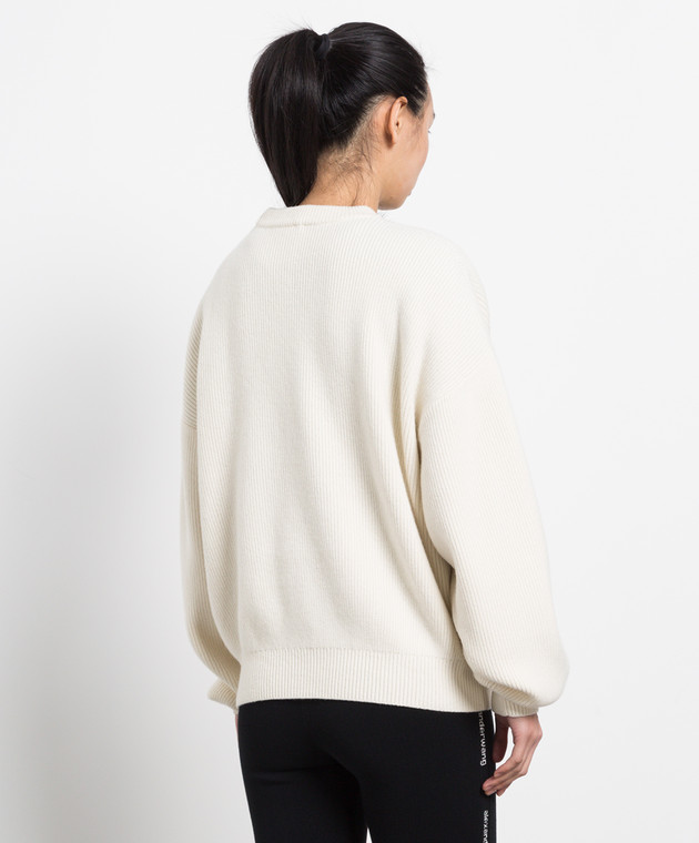 Alexander Wang Белый свитер из шерсти с логотипом UKC4221037 изображение 4
