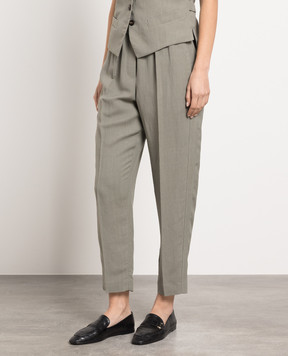 Brunello Cucinelli Зелені штани MH126P7197