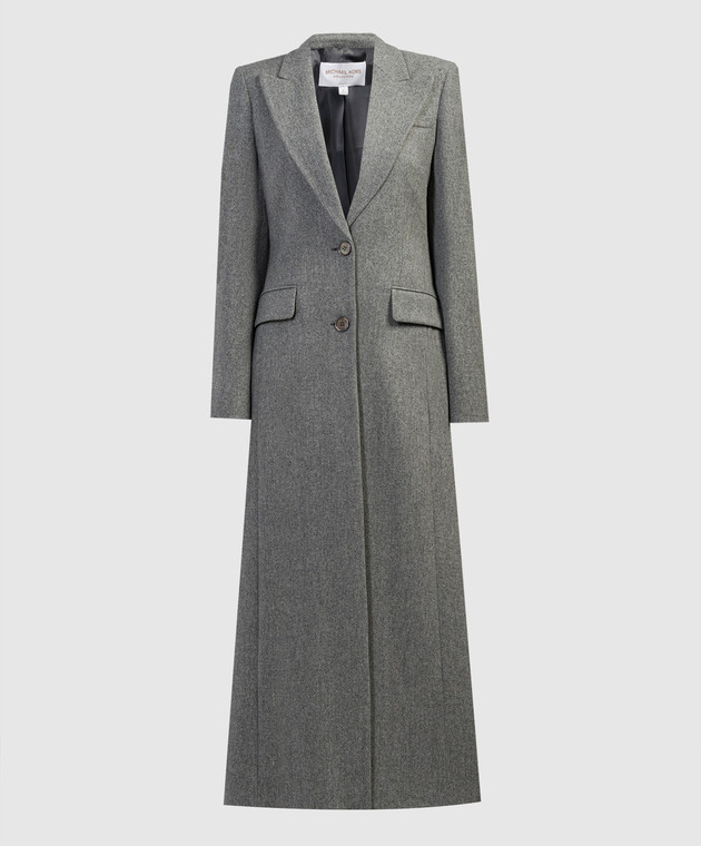 Michael Kors Gray melange wool coat DOA7180064039