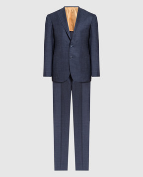 Stefano Ricci Синій костюм з вовни, шовку та кашеміру M1SMD28010PI66HC