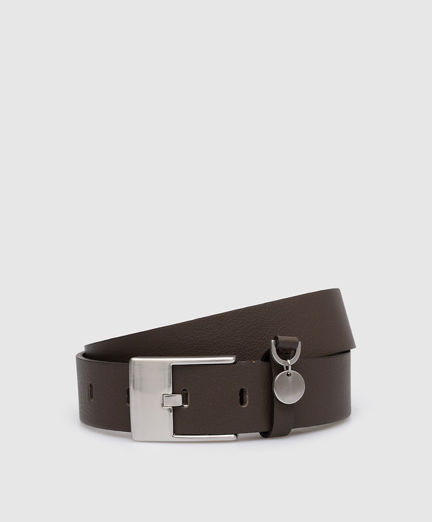 Peserico Brown leather belt S32531C009993
