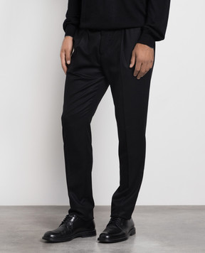 Brunello Cucinelli Чорні штани з вовни ME226E1740