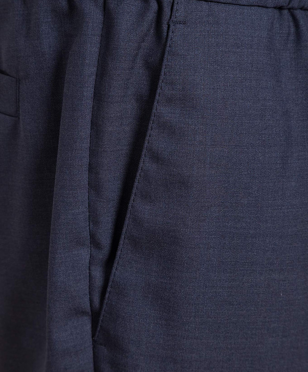 Brunello Cucinelli Сині штани з вовни M032PE1740 зображення 5