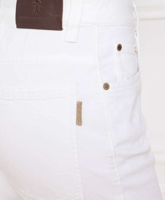 Brunello Cucinelli White jeans with eco-brass M0H43P5696 image 5