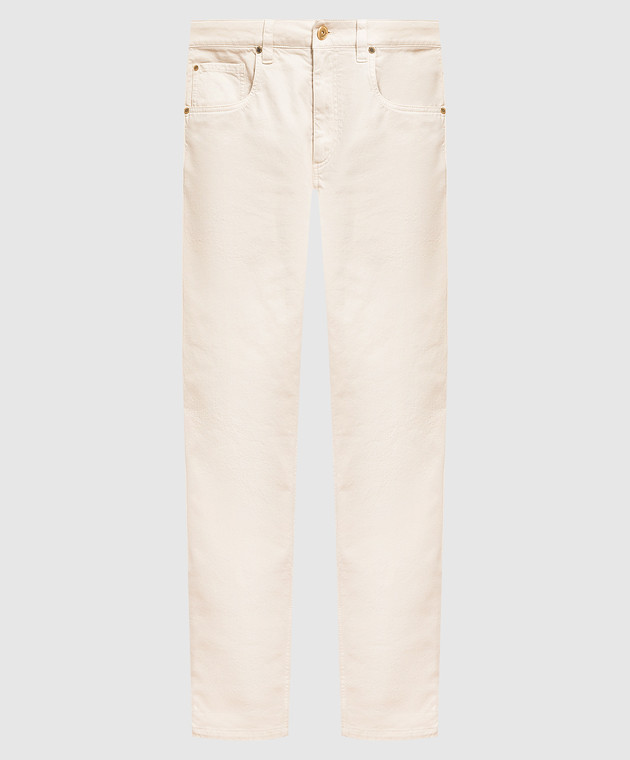 Brunello Cucinelli Світло-бежеві джинси з еколатунню M0H43P5754