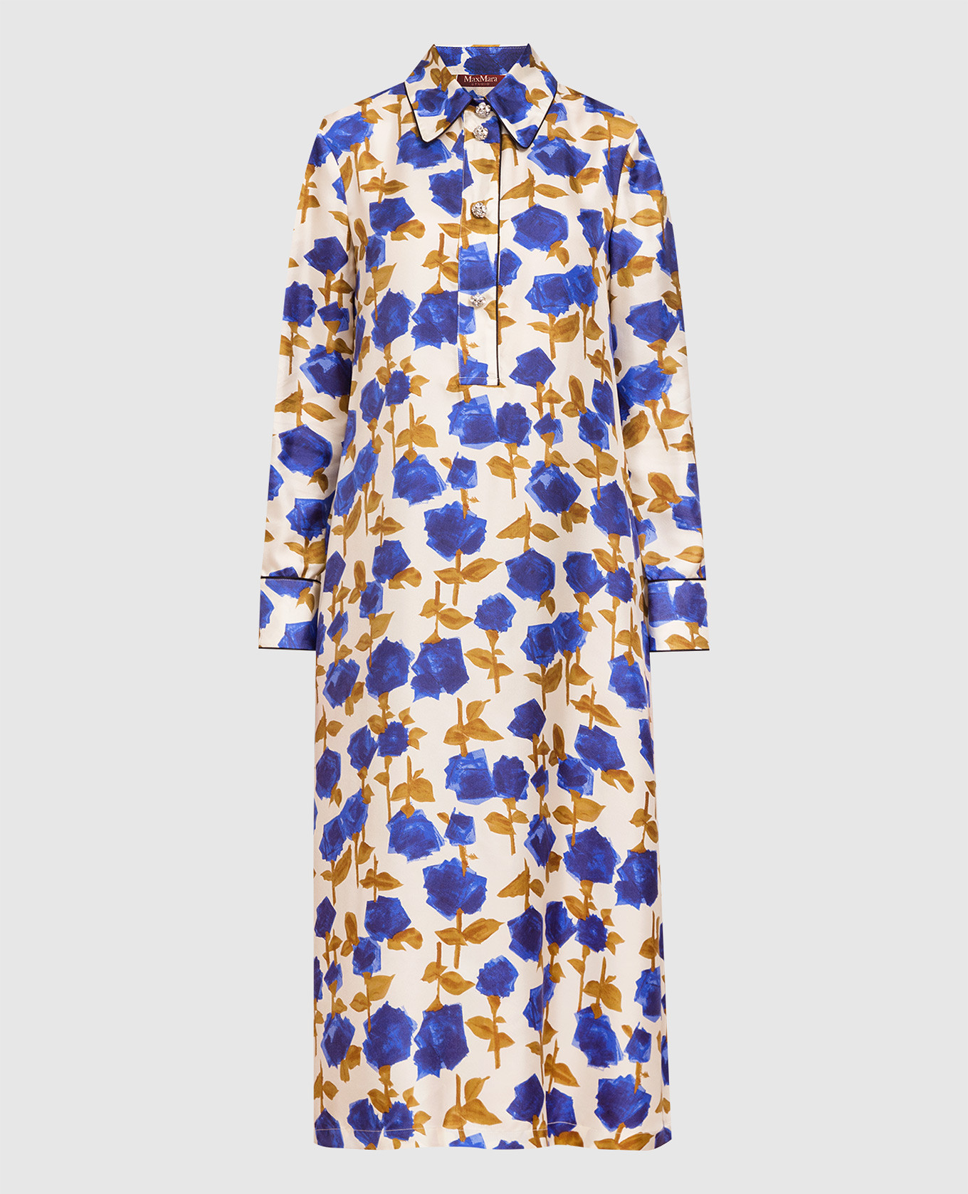 Платье Augusta из шелка в цветочный принт