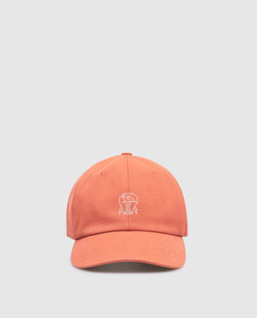Brunello Cucinelli Оранжевая кепка с вышивкой логотипа M252W9938P