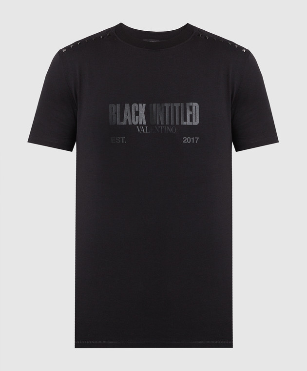 Valentino Black t-shirt with logo print 2V3MG13C969