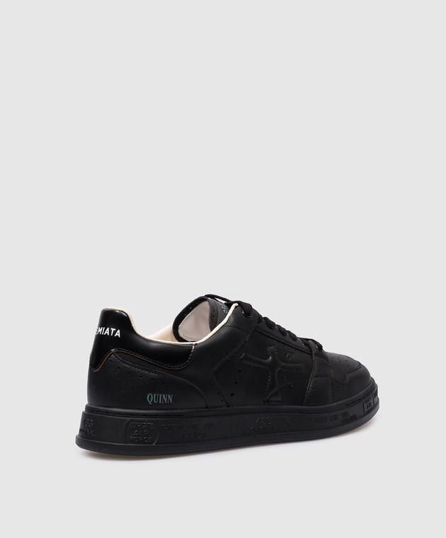 Premiata Черные кожаные кроссовки QUINN QUINN изображение 3