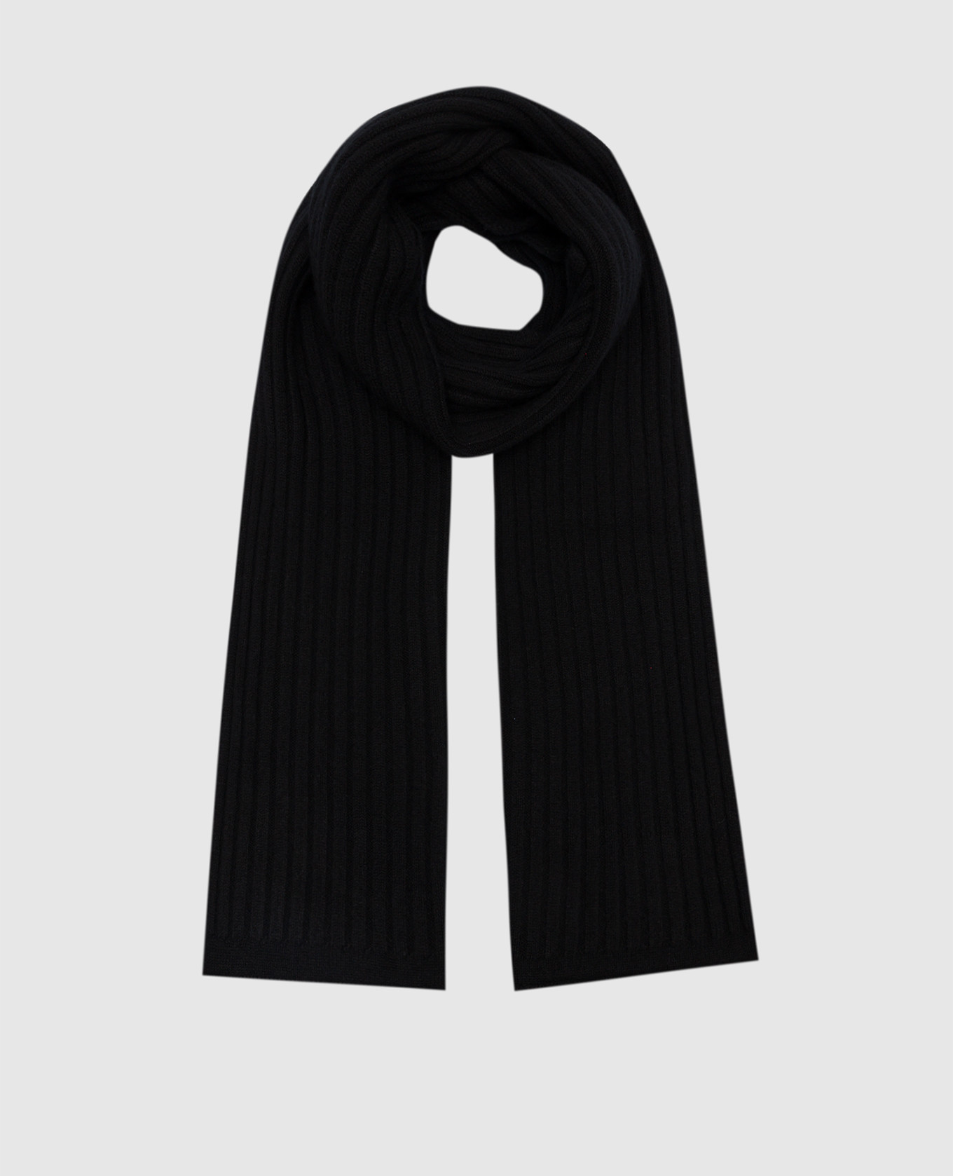 Черный шарф из кашемира