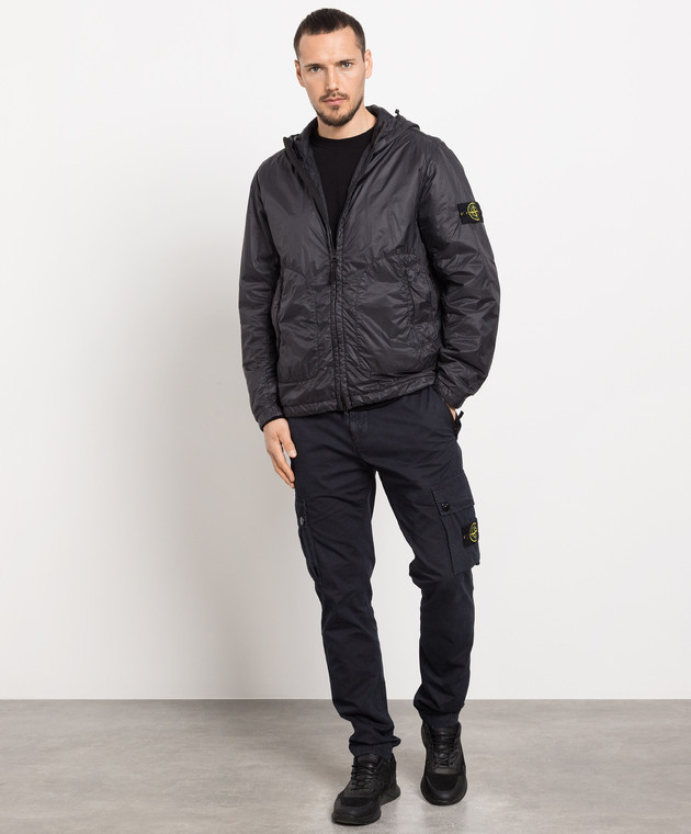 Stone Island Черная куртка с логотипом патча 781542025 изображение 2