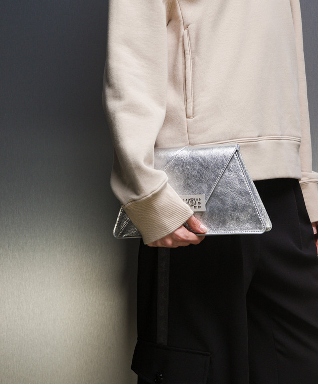 Maison Margiela MM6 - кожаная сумка трапеция с металлическим