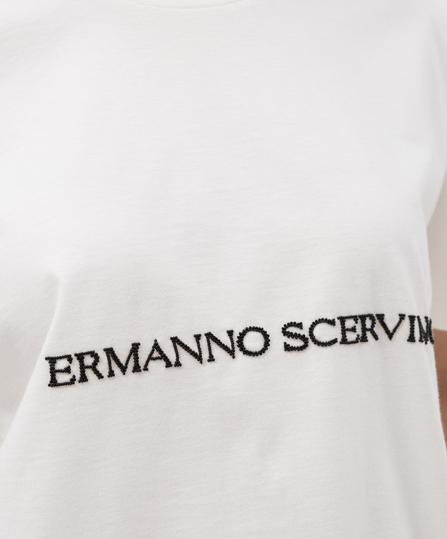 Ermanno Scervino Молочна футболка з логотипом D402L329APDUX зображення 5