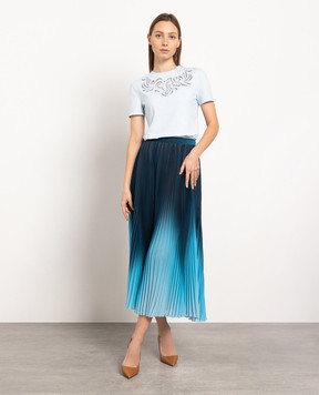 Ermanno Scervino Блакитна футболка з вишивкою D422L325DUX