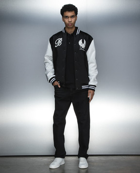 Balmain Черные джинсы с вышивкой логотипа CH1MI070DD96