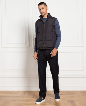 Canali Синие брюки из шерсти PR0125691678