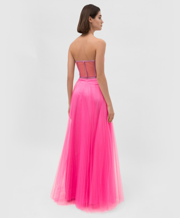 19:13 DressCode Неоново-рожева вечірня сукня з драпіруванням DCW401TU зображення 4