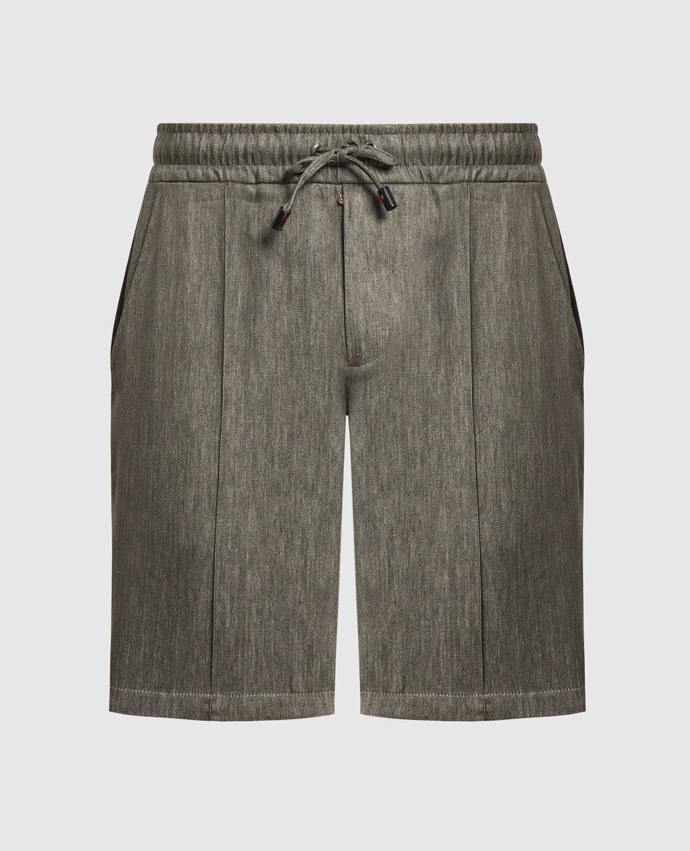 Khaki linen shorts
