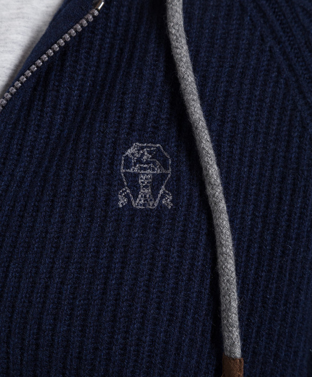 Brunello Cucinelli Темно-синій кардиган із кашеміру M22704806G зображення 5