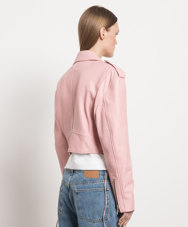 Magda Butrym Розовая кожаная косуха 135423 изображение 4