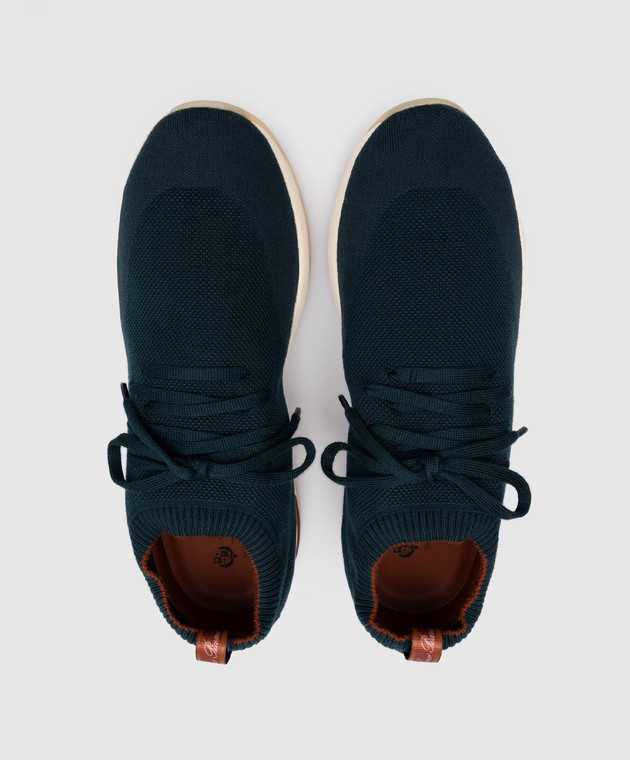 Loro Piana - Синие кроссовки 360 LP Flexy Walk из шерсти FAI1540