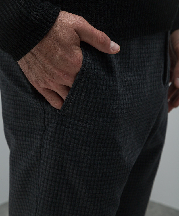 Marco Pescarolo Chiaiam gray check wool trousers CHIAIAM48PR4 image 5
