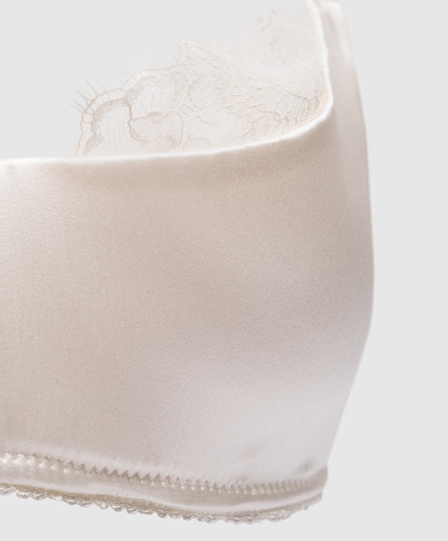 Ermanno Scervino White silk bra with lace D434Y306CBRP image 3