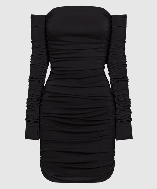 The Andamane Чорна сукня міні Linda з драпіруванням T130106BTJP073