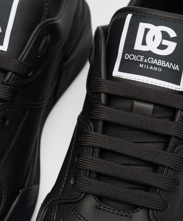 Dolce&Gabbana Black leather sneakers from New Roma with logo CS2036A1065 image 5