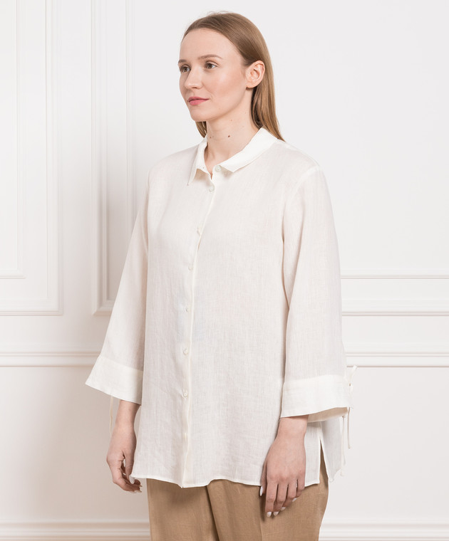 Marina Rinaldi White linen shirt BANNER image 3