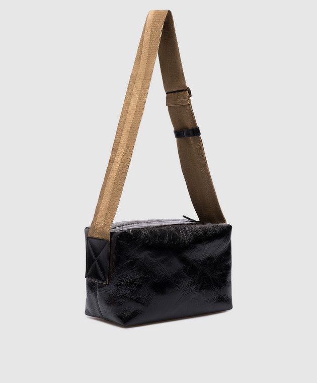 Uma Black Leather Crossbody Bag