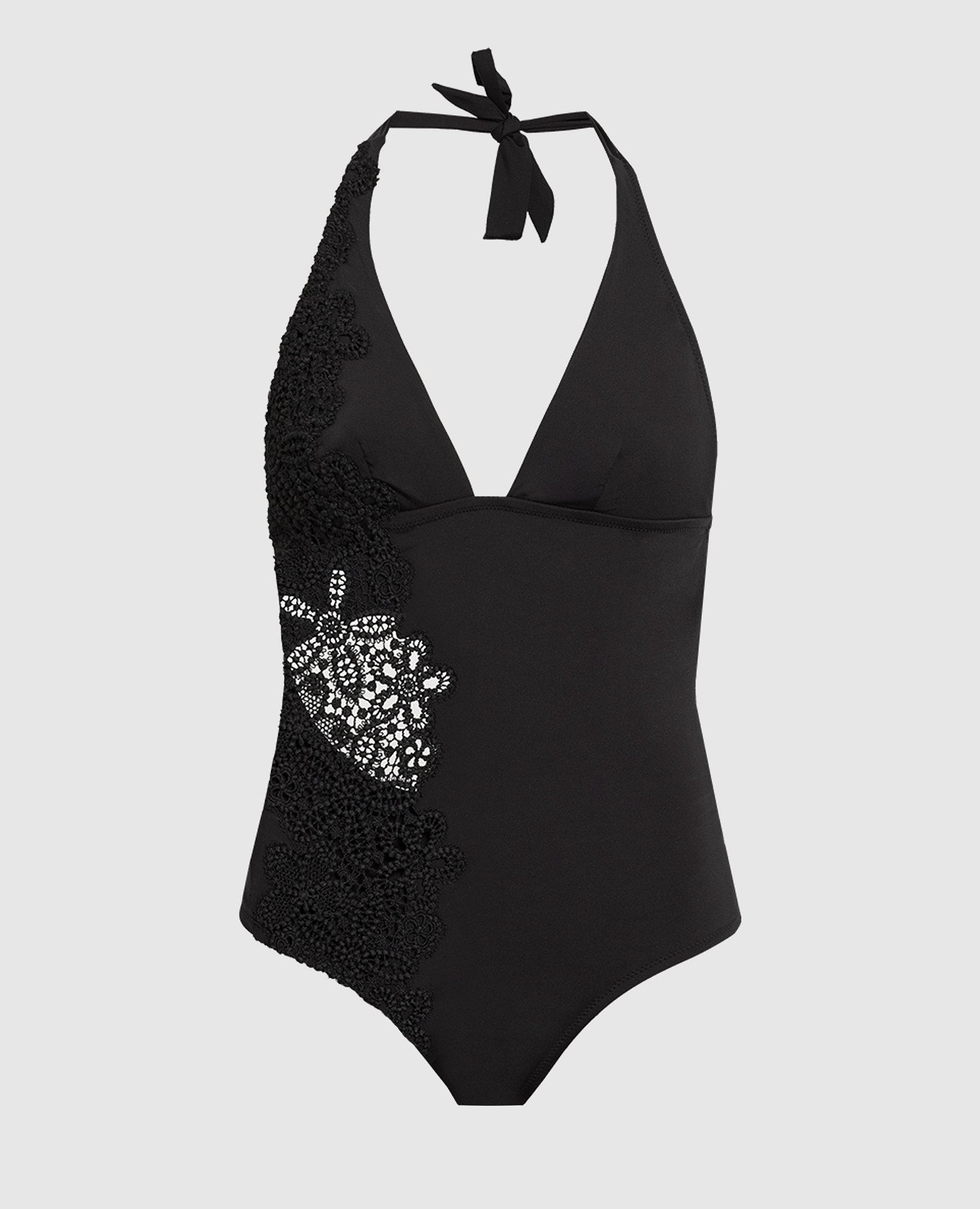 Black swimsuit with lace