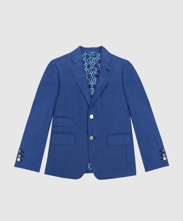 Stefano Ricci Children's blue wool blazer Y1RF371000W901