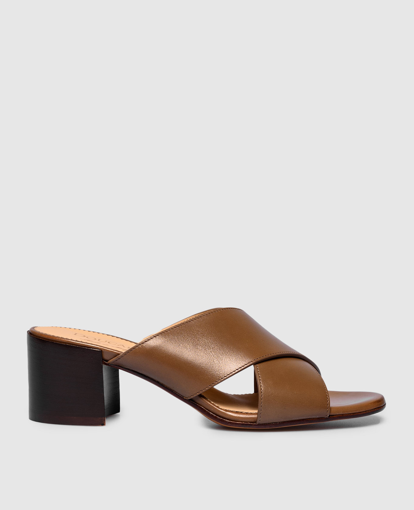 Brown heeled sandals