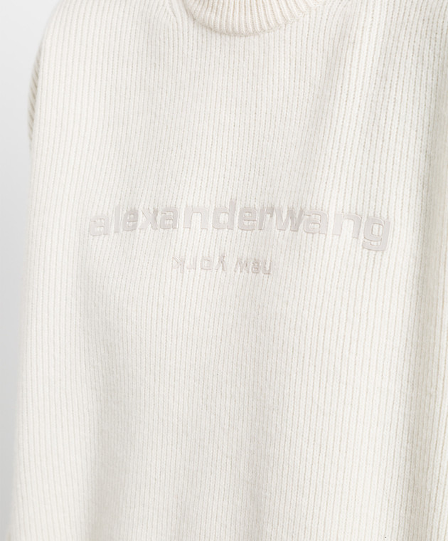 Alexander Wang Белый свитер из шерсти с логотипом UKC4221037 изображение 5