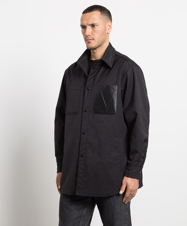 Valentino Black jacket with embossed logo 2V3CIF2190Q изображение 3