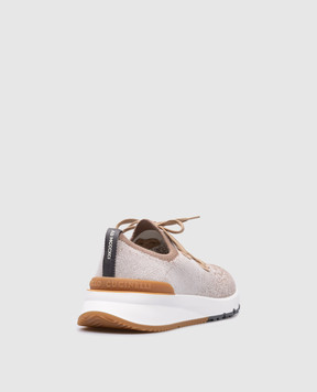 Brunello Cucinelli Коричневі кросівки з логотипом MZUKISO250