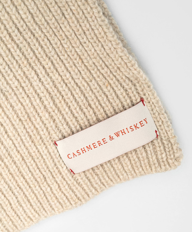 Cashmere&Whiskey Бежевый шарф из кашемира AU1901305341MI изображение 3