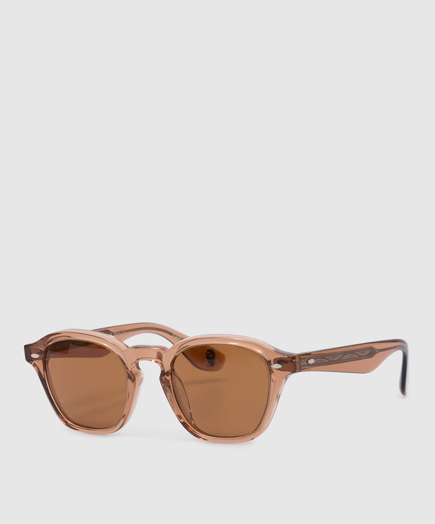 Brunello Cucinelli Brown Peppe sunglasses in collaboration with Oliver Peoples MOCPEP002 image 3