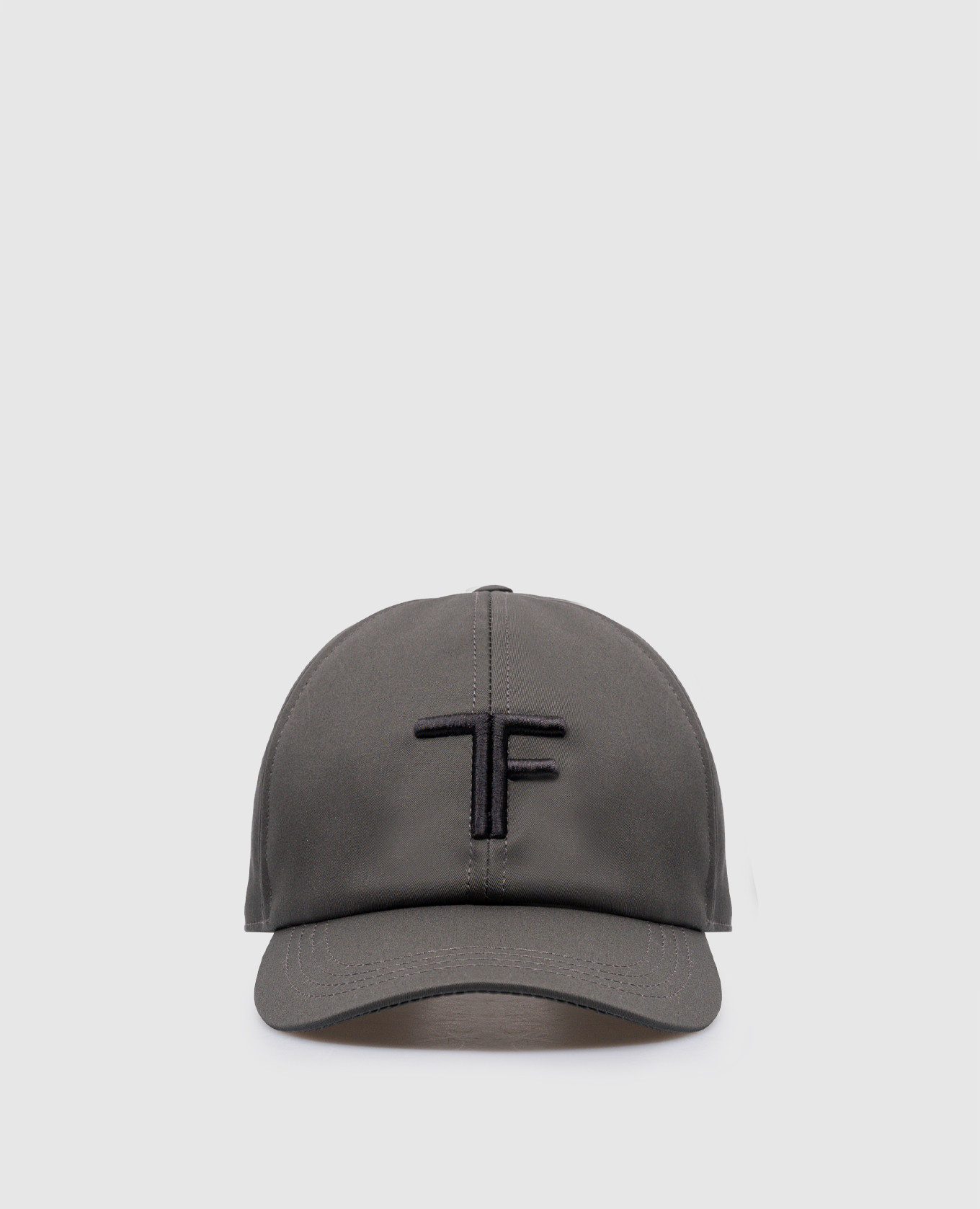 Gray cap with textured logo