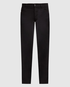 Marcelo Burlon Чорні джинси з контрастним логотипом TEMPERA CROSS CMYA029C99DEN002