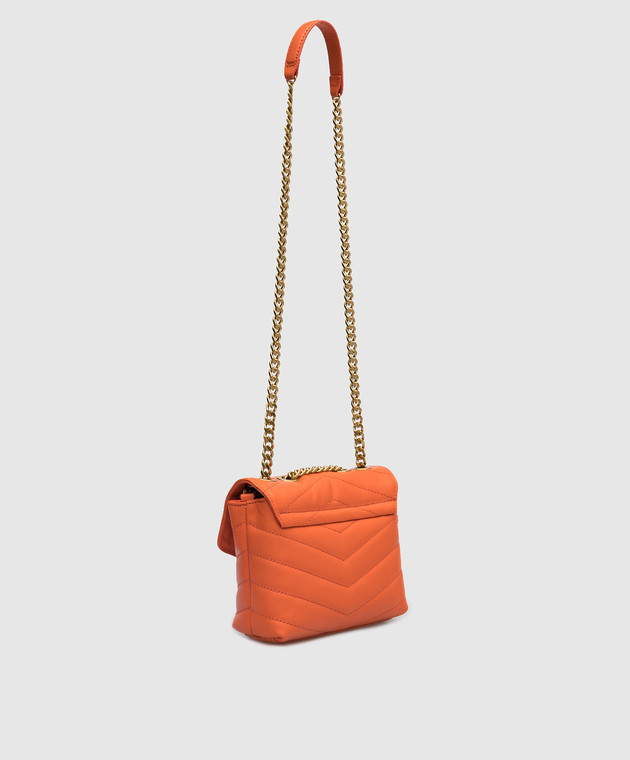 Twinset Dreamy Orange Leather Messenger Bag with Oval T Logo 231TD8451 изображение 3