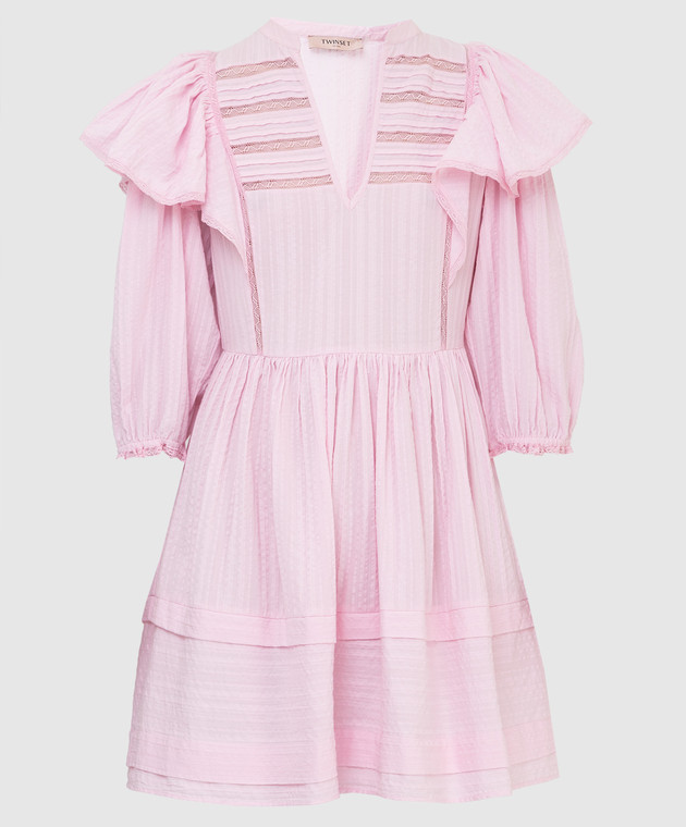 Twin Set Рожеве плаття з мереживом 221TP2280