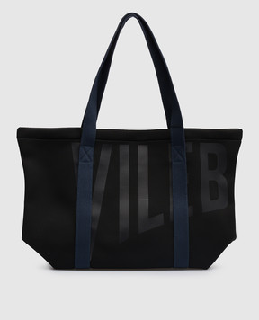 Vilebrequin Чорна пляжна сумка з логотипом BSBC1137